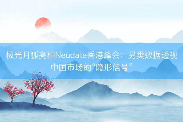 极光月狐亮相Neudata香港峰会：另类数据透视中国市场的“隐形信号”