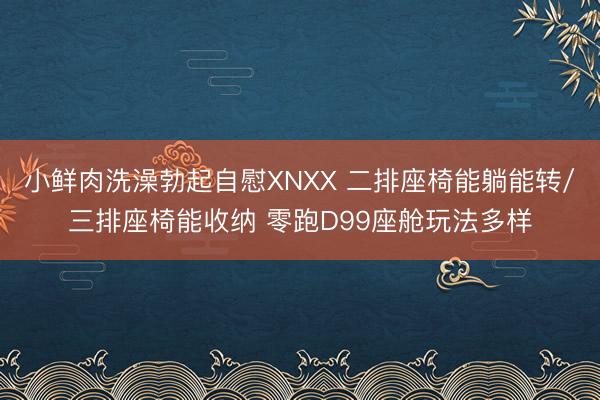 小鲜肉洗澡勃起自慰XNXX 二排座椅能躺能转/三排座椅能收纳 零跑D99座舱玩法多样