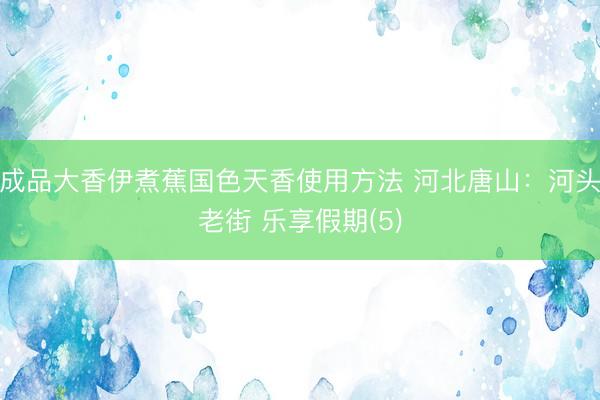 成品大香伊煮蕉国色天香使用方法 河北唐山：河头老街 乐享假期(5)
