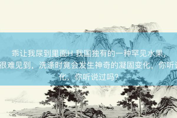 乖让我尿到里面H 我国独有的一种罕见水果，在内地很难见到，洗涤时竟会发生神奇的凝固变化，你听说过吗？