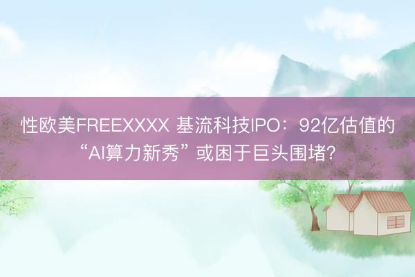 性欧美FREEXXXX 基流科技IPO：92亿估值的“AI算力新秀” 或困于巨头围堵？