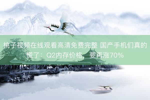 桃子视频在线观看高清免费完整 国产手机们真的慌了：Q2内存价格，要再涨70%