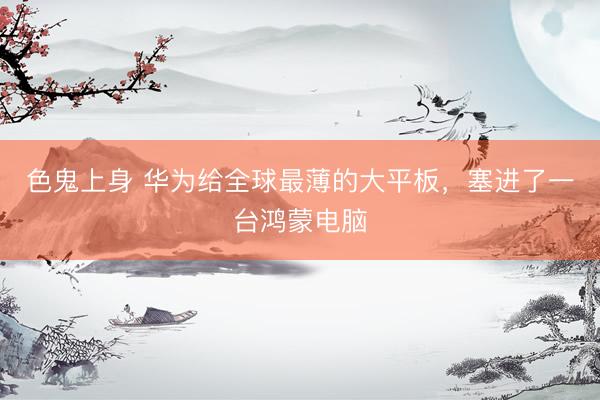 色鬼上身 华为给全球最薄的大平板，塞进了一台鸿蒙电脑