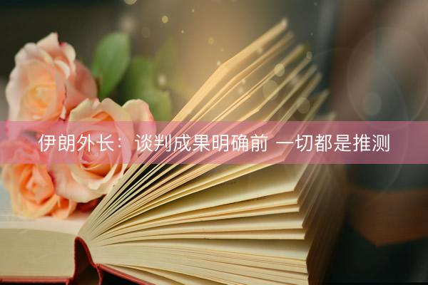 伊朗外长：谈判成果明确前 一切都是推测