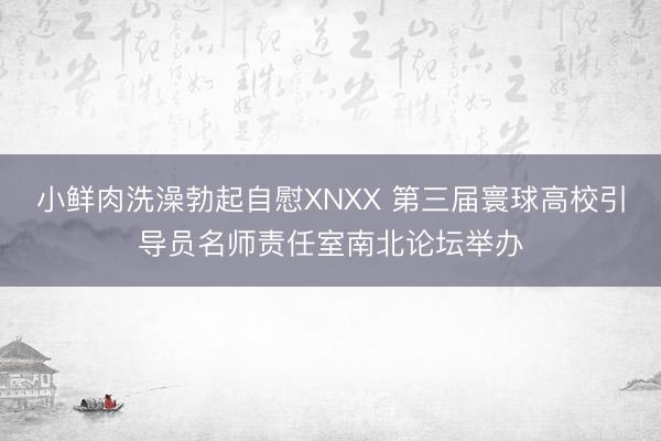 小鲜肉洗澡勃起自慰XNXX 第三届寰球高校引导员名师责任室南北论坛举办