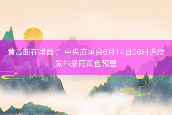 黄瓜断在里面了 中央应承台6月14日06时连续发布暴雨黄色预警